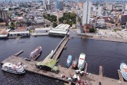 Manaus Floating Port during the biggest flood of the Rio Negro since the beginning of records in 1902 - Manaus city - Amazonas state (AM) - Brazil