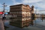 Buildings of customhouse and Guardamoria (1906) in the historic center of Manaus during the biggest flood of the Rio Negro since the beginning of records in 1902 - Manaus city - Amazonas state (AM) - Brazil