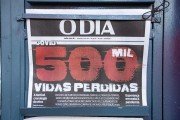 June 20 edition of the O Dia newspaper with headlines stating that Brazil had 500,000 killed by Covid 19 - Rio de Janeiro city - Rio de Janeiro state (RJ) - Brazil