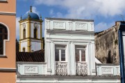 Detail of the facade of building in the historic center - Sao Francisco do Sul city - Santa Catarina state (SC) - Brazil