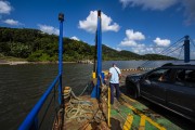 Ferry crossing Vila da Gloria-Sao Francisco do Sul - Babitonga Bay - Sao Francisco do Sul city - Santa Catarina state (SC) - Brazil