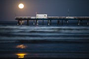 Moonrise in the atlantida maritime platform - Xangri-la city - Rio Grande do Sul state (RS) - Brazil
