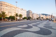 Portuguese stone with a traditional wave design on the Copacabana boardwalk - Rio de Janeiro city - Rio de Janeiro state (RJ) - Brazil