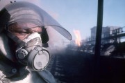 CSN worker wearing mask - Companhia Siderurgica Nacional (National Steel company) - 1980s - Volta Redonda city - Rio de Janeiro state (RJ) - Brazil