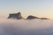 View of the Rock of Gavea between clouds from Mirante da Freira - Rio de Janeiro city - Rio de Janeiro state (RJ) - Brazil