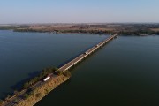Picture taken with drone of the Bridge over the Tiete River on the Assis Chateaubriand Highway - SP-425 - Barbosa city - Sao Paulo state (SP) - Brazil