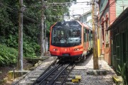 Train in Corcovado Railway - making the crossing between Cosme Velho neighborhood and Corcovado Mountain  - Rio de Janeiro city - Rio de Janeiro state (RJ) - Brazil