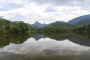 General view of lake - Guapiacu Ecological Reserve - Cachoeiras de Macacu city - Rio de Janeiro state (RJ) - Brazil