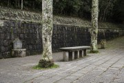 Historic stone table in the area of Mesa do Imperador - Tijuca National Park - Rio de Janeiro city - Rio de Janeiro state (RJ) - Brazil