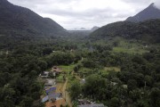 Picture taken with drone of the rural area of Ubatumirim - Ubatuba city - Sao Paulo state (SP) - Brazil