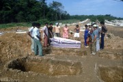 Burial of a person victim of malaria - The 80s - Porto Velho city - Rondonia state (RO) - Brazil