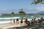 Tourists at Castelhanos Beach - Ilhabela State Park - Ilhabela city - Sao Paulo state (SP) - Brazil