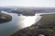 Picture taken with drone of the Piraque-Açu River - Aracruz city - Espirito Santo state (ES) - Brazil