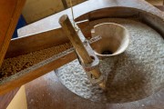 Moinho do Motinha, made of stone - milling white corn grains for cornmeal production - Tres Picos State Park - Teresopolis-Friburgo - Nova Friburgo city - Rio de Janeiro state (RJ) - Brazil