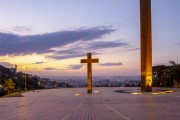 View of sunset of the Belo Horizonte city from Israel Pinheiro Square - also known as Papa Square (Pope Square)  - Belo Horizonte city - Minas Gerais state (MG) - Brazil