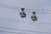 Cable cars making the crossing between the Urca Mountain and Sugarloaf - Rio de Janeiro city - Rio de Janeiro state (RJ) - Brazil