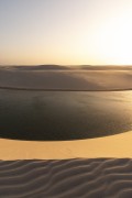 Lagoon and dunes - Lencois Maranhenses National Park  - Barreirinhas city - Maranhao state (MA) - Brazil