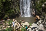 Tourists - Segredo Waterfall - near to Chapada dos Veadeiros National Park  - Alto Paraiso de Goias city - Goias state (GO) - Brazil