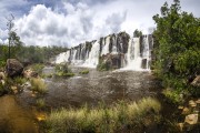 View of Couros Waterfall - near to Chapada dos Veadeiros National Park  - Alto Paraiso de Goias city - Goias state (GO) - Brazil
