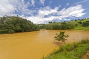 Stretch of the Pomba River in the flood season because of the rains - Guarani city - Minas Gerais state (MG) - Brazil