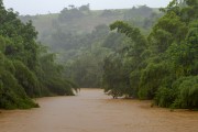 Stretch of the Pomba River in the flood season because of the rains - Guarani city - Minas Gerais state (MG) - Brazil