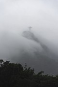 View of Christ the Redeemer shrouded in clouds - Rio de Janeiro city - Rio de Janeiro state (RJ) - Brazil