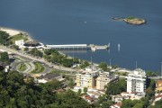 View of Station Waterway Charitas (2004) - that makes crossing between Rio de Janeiro and Niteroi - From Niteroi City Park - Niteroi city - Rio de Janeiro state (RJ) - Brazil