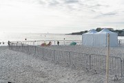 Mobile grids for demarcation of events on the sand of Copacabana Beach - Rio de Janeiro city - Rio de Janeiro state (RJ) - Brazil