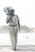 Statue of maestro Tom Jobim on Arpoador Beach boardwalk  - Rio de Janeiro city - Rio de Janeiro state (RJ) - Brazil