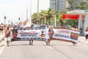 Demonstration in repudiation of the murder of Congolese refugee Moise Kabagambe near Post 8 - Rio de Janeiro city - Rio de Janeiro state (RJ) - Brazil
