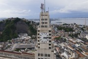 Picture taken with drone of the clock tower of Central do Brasil Train Station - old Dom Pedro II Railway  - Rio de Janeiro city - Rio de Janeiro state (RJ) - Brazil