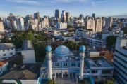 Picture taken with drone of the Imam Ali ibn Abi Talib Mosque - Curitiba city - Parana state (PR) - Brazil