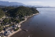 Picture taken with drone of the edge of Mage - Guanabara Bay - Mage city - Rio de Janeiro state (RJ) - Brazil