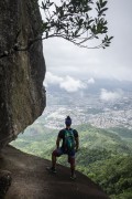Man on top of Bico do Papagaio - Tijuca National Park - Rio de Janeiro city - Rio de Janeiro state (RJ) - Brazil