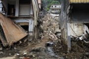 Landslides and flooding caused by heavy rains in Vila Jeronimo Marques Soares near Teresa Street - Petropolis city - Rio de Janeiro state (RJ) - Brazil