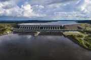 Picture taken with drone of the Belo Monte hydroelectric plant - Vitoria do Xingu city - Para state (PA) - Brazil