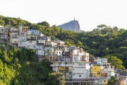 View of the Vidigal Slum with Corcovado Mountain in the background - Rio de Janeiro city - Rio de Janeiro state (RJ) - Brazil