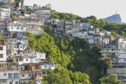 View of the Vidigal Slum with Corcovado Mountain in the background - Rio de Janeiro city - Rio de Janeiro state (RJ) - Brazil