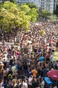 Revelers at the Boi Tolo carnival street troup - Flamengo Landfill - Rio de Janeiro city - Rio de Janeiro state (RJ) - Brazil