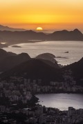 View of Rodrigo de Freitas Lagoon from the Rock of Proa (Rock of Prow) during the dawn  - Rio de Janeiro city - Rio de Janeiro state (RJ) - Brazil