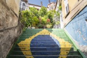 Brazilian flag painted on steps in Conceiçao Hill (Morro da Conceiçao) - Rio de Janeiro city - Rio de Janeiro state (RJ) - Brazil