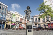 Statue of Mercedes Baptista, first black ballerina at the Municipal Theater, in Largo de Sao Francisco da Prainha Square - Rio de Janeiro city - Rio de Janeiro state (RJ) - Brazil
