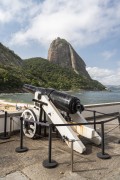 Cannon on Praia Vermelha Military Circle with Sugarloaf Mountain in the background - Rio de Janeiro city - Rio de Janeiro state (RJ) - Brazil