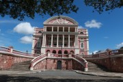 Facade of the Amazon Theatre (1896) - Manaus city - Amazonas state (AM) - Brazil