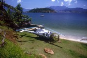 Helicopter landed on a private island in Ilha Grande Bay - Angra dos Reis city - Rio de Janeiro state (RJ) - Brazil