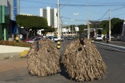 Caretas or caboclos - teenagers who take to the streets masked in Holy Week asking for donations in money or food - Cajazeiras city - Paraiba state (PB) - Brazil