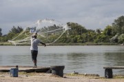 Casting fishing on the Tramandai River - Tramandai city - Rio Grande do Sul state (RS) - Brazil