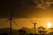 Sunset at Honda Energy Wind Farm - Xangri-la city - Rio Grande do Sul state (RS) - Brazil