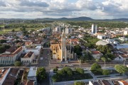 Picture taken with drone of the Nossa Senhora da Piedade Cathedral - Cajazeiras city - Paraiba state (PB) - Brazil