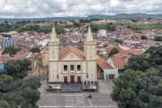 Picture taken with drone of the Nossa Senhora da Penha Mother Church - Se Square - Crato city - Ceara state (CE) - Brazil